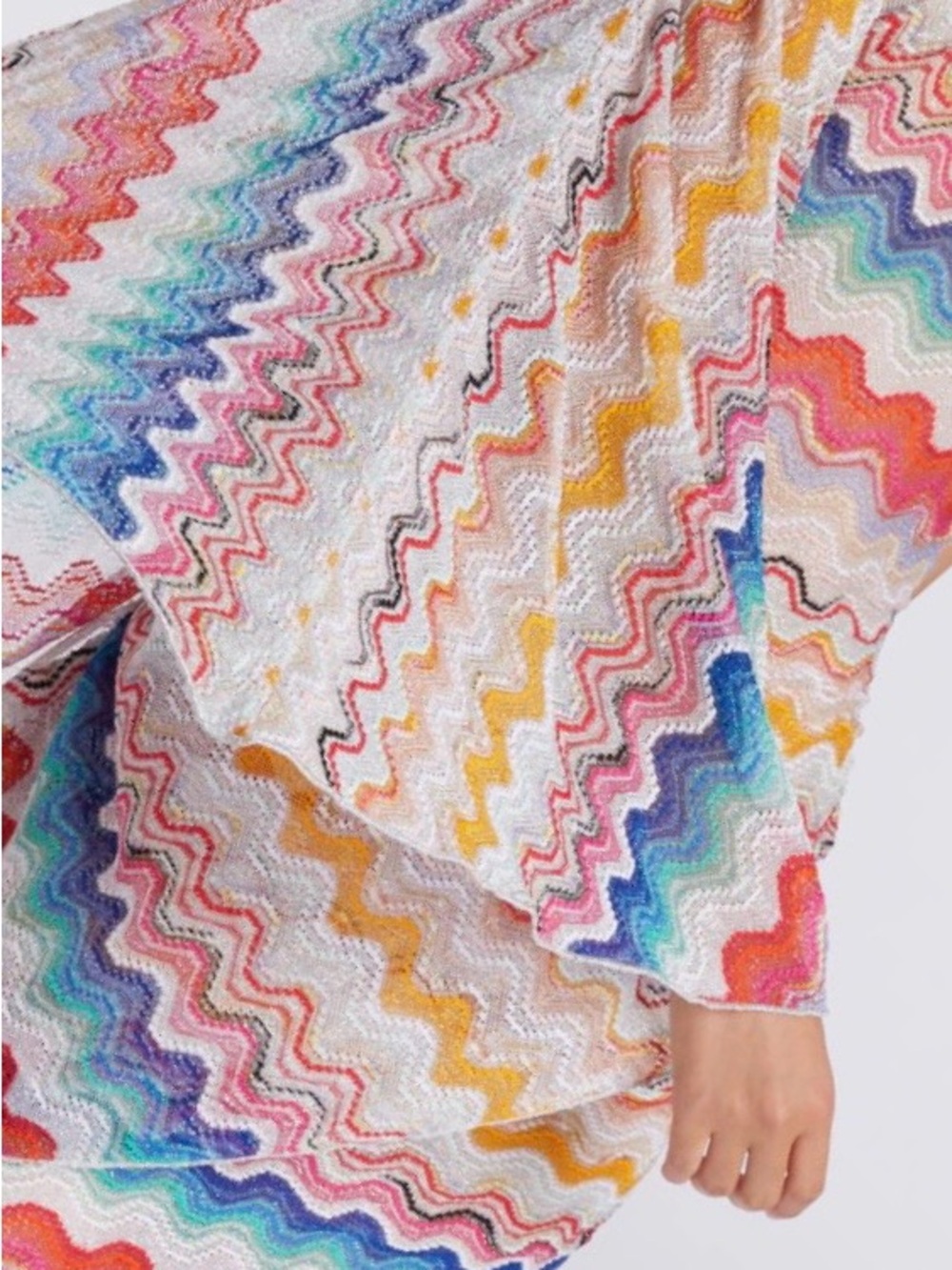Missoni Multicolor Zigzag Asymmetrical One-Shoulder coverup - Picture 7 of 7